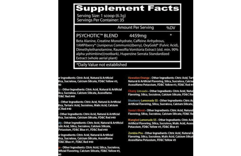 Psychotic Preworkout 35 Servings (Clumped-Hard)